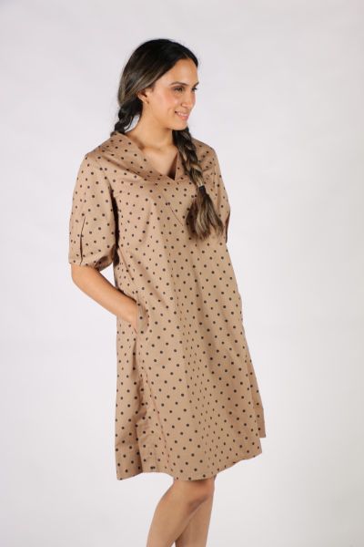 Theory Spot Dress By Bagruu In Taupe