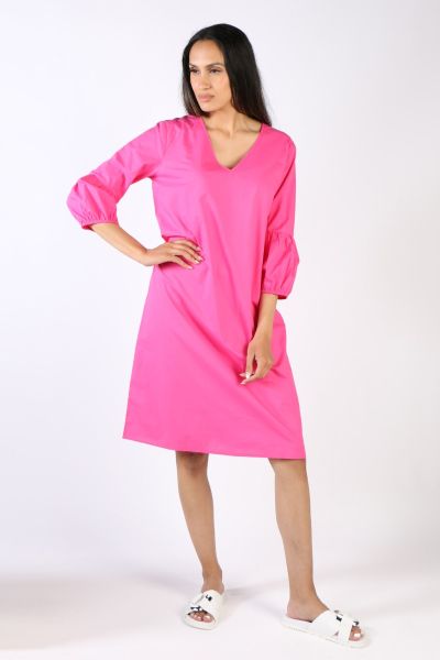 Bagruu Azrah Dress In Hot Pink