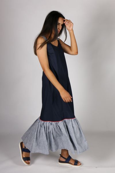 Stripe Abha Dress By Bagruu