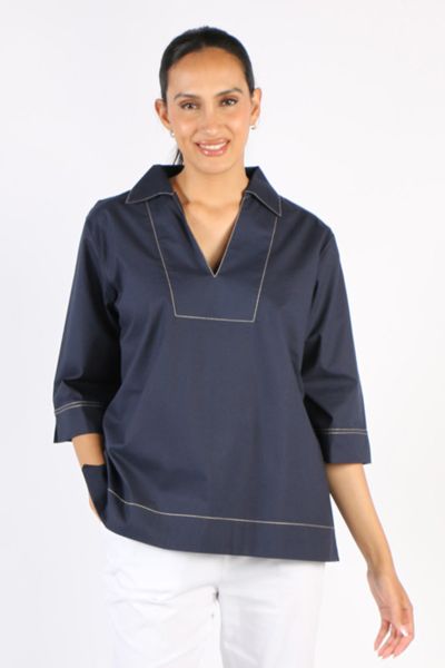 Bagruu Minna Top In Navy