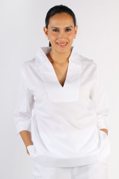Bagruu Minna Top In White