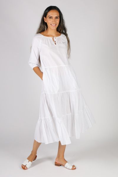 Midi Agra Dress By Bagruu In White