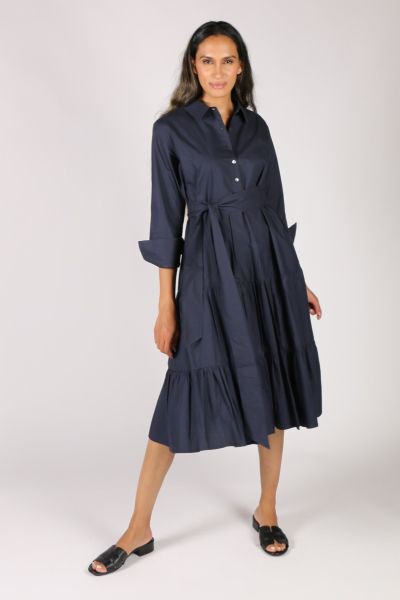 Aravali Bagruu Dress In Navy