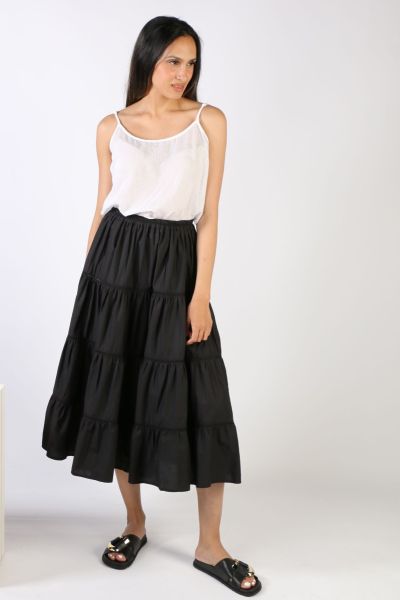 A good skirt is a summer staple and this Diwali Skirt is the one to beat. In gathered tiers, this skirt can be paired with your everyday staples or printed tops and gladiator slip on sandals for that perfect easy summer look.