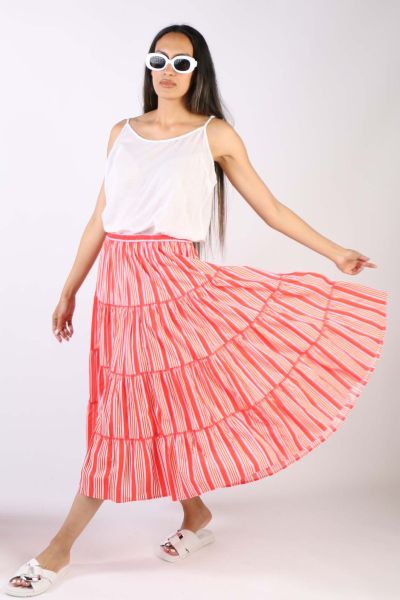 A good skirt is a summer staple and this Diwali Skirt is the one to beat. In gathered tiers, this skirt can be paired with your everyday staples or printed tops and gladiator slip on sandals for that perfect easy summer look.