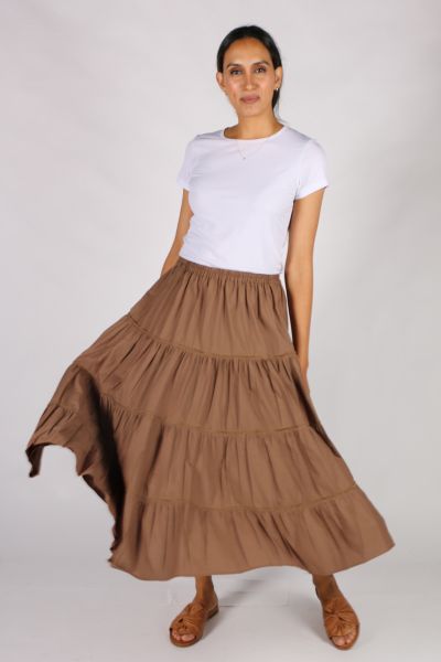 Bagruu Diwali Skirt In Teak