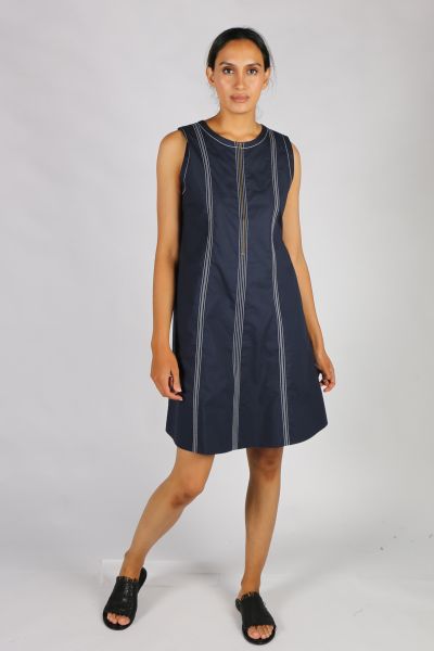 Idli Dress By Bagruu In Navy