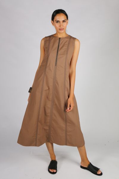 Idli Maxi Dress By Bagruu In Teak