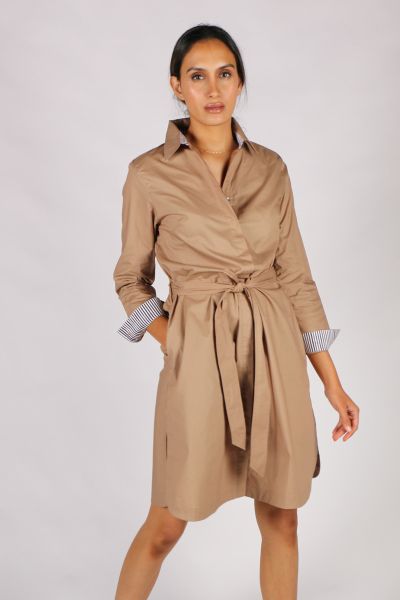 Lania Dress By Bagruu In Taupe