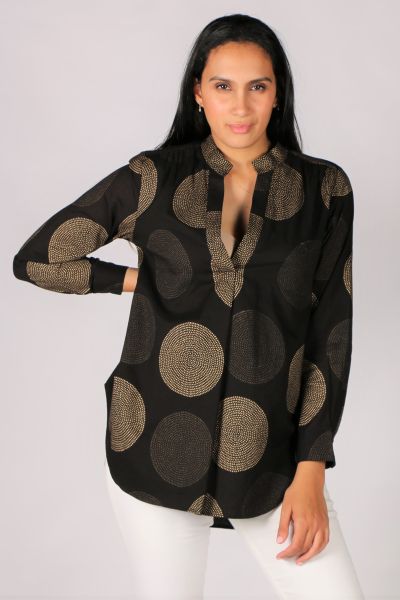 Olive Jap Poppy Shirt In Black By Bagruu