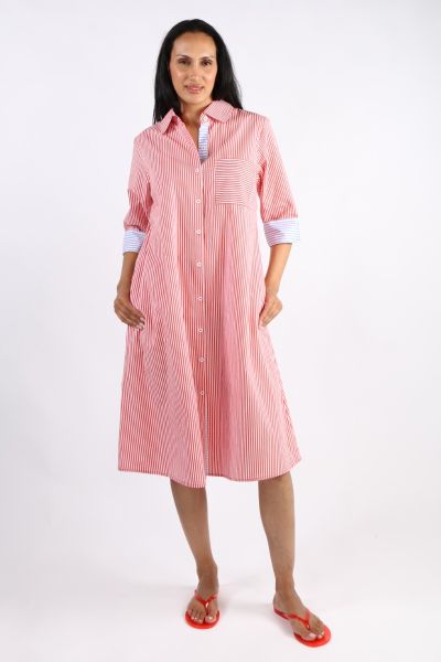 Bagruu Harvey Dress In Red Train