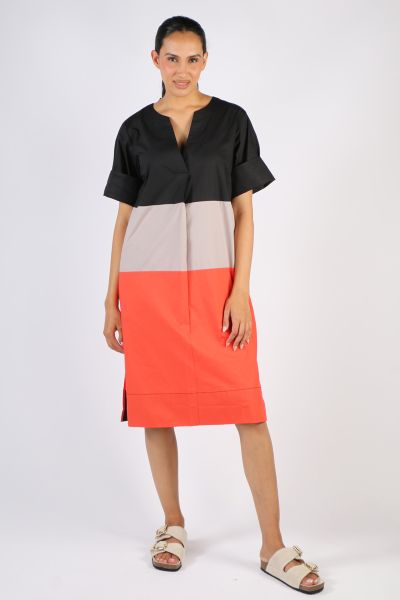 Bagruu Susie Colour Block Dress In Multi