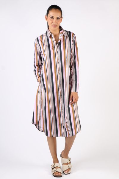Bagruu Jerry Dress In Bold Stripe