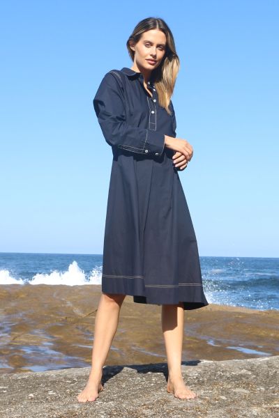 Bagruu Mada Dress In Navy