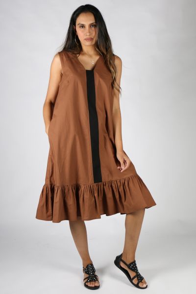 Shara Dress By Bagruu In Bark