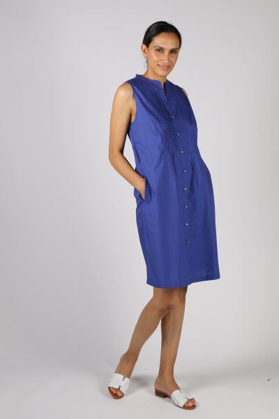 Spira Sleeveless Dress By Bagruu In Ensign