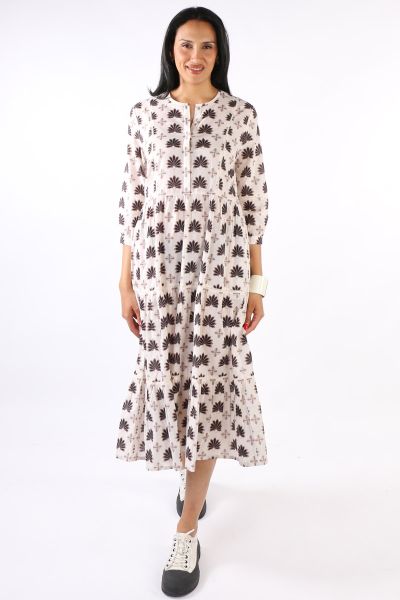 Bagruu Banda Maxi Dress In Calico