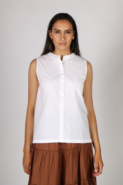 Mandarin Baku Top By Bagruu In White