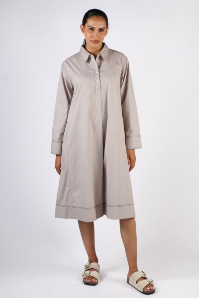 Bagruu Mada Dress In Stone