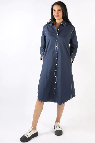 Bagruu Jerry Dress In Navy