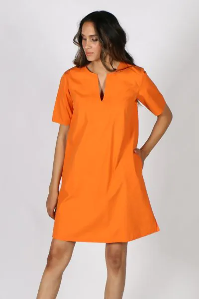 Pumpkin Ekta Dress By Bagruu