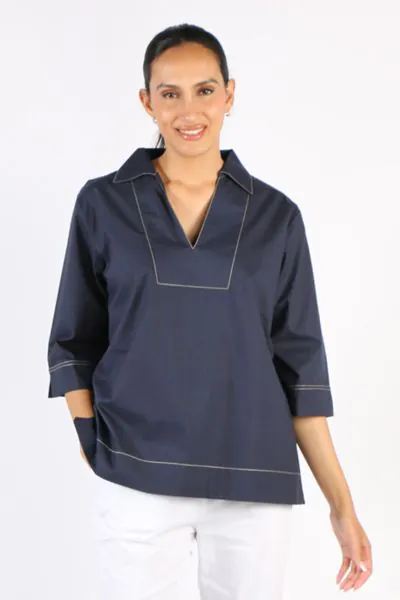 Bagruu Minna Top In Navy