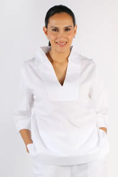 Bagruu Minna Top In White