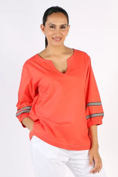 Bagruu Elena Top In Poppy