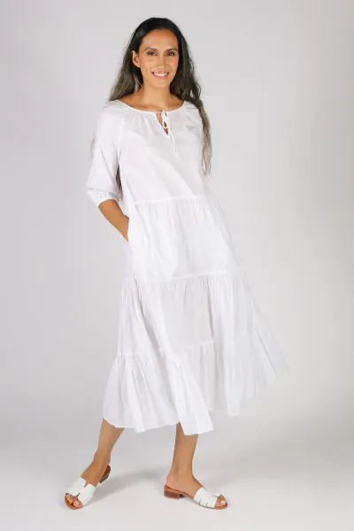 Midi Agra Dress By Bagruu In White