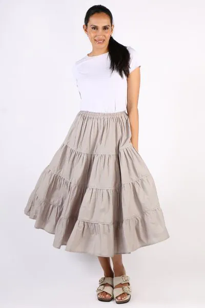 Bagruu Diwali Skirt In Stone