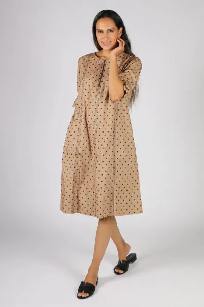 Spot Edi Dress By Bagruu In Taupe