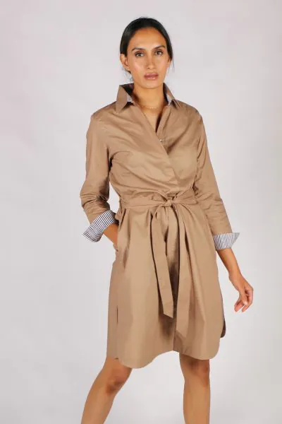 Lania Dress By Bagruu In Taupe
