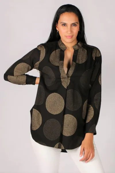Olive Jap Poppy Shirt In Black By Bagruu