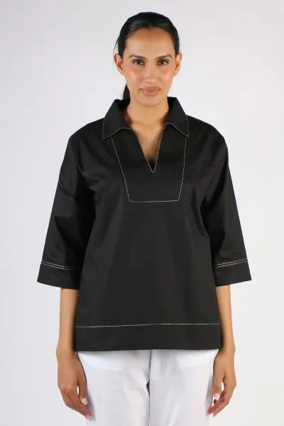 Bagruu Minna Top In Black