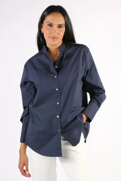 Gujarat Shirt In Navy By Bagruu