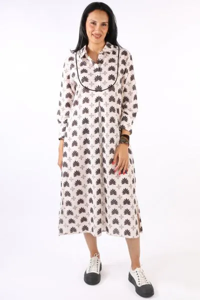 Calico Mandala Floral Print Dress By Bagruu